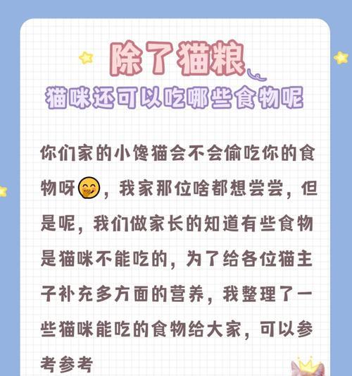 除了猫粮，猫咪在家还应该吃什么？有哪些健康零食推荐？