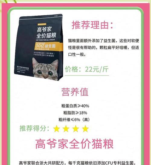 猫咪腹泻时应该喂食哪种猫粮？