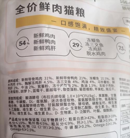 纤维猫粮的成分表是怎样的？纤维猫粮含有哪些成分？