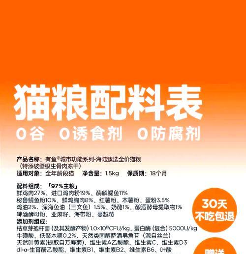 配料表显示鲜肉和鱼肉的猫粮有哪些？